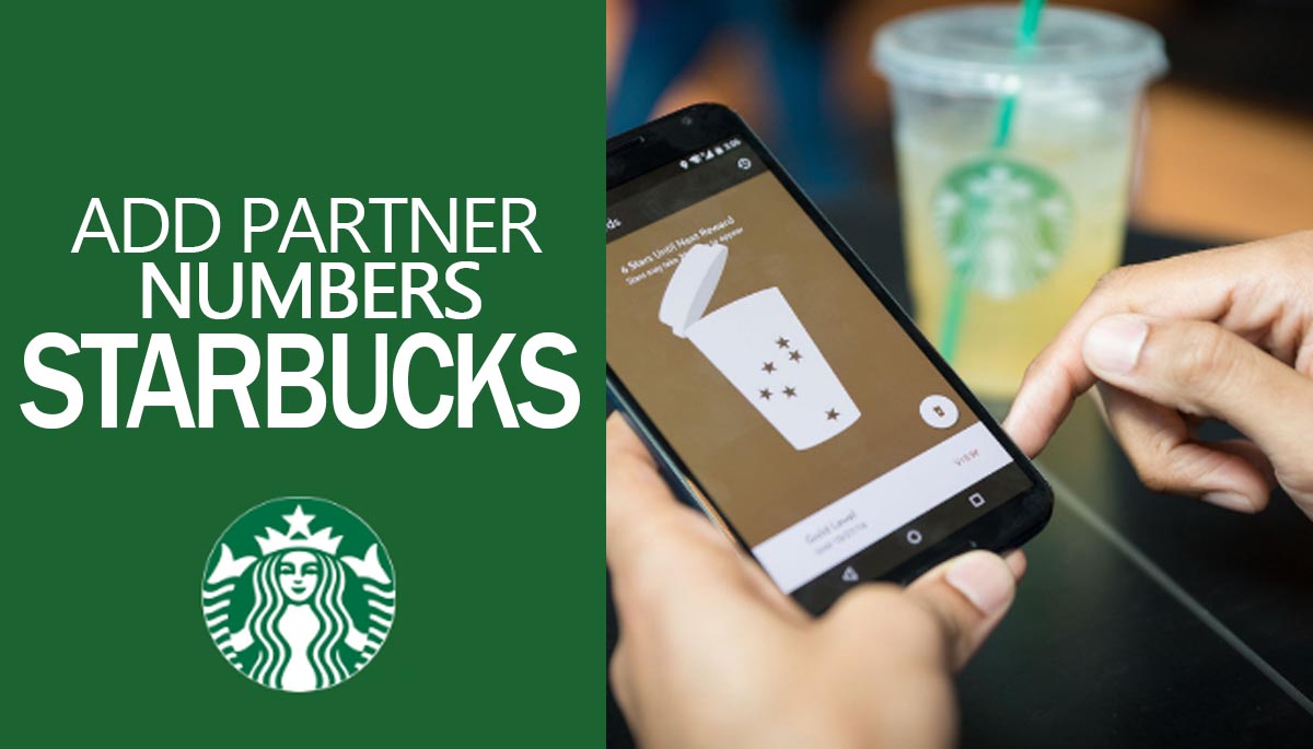 How to add partner numbers to starbucks app