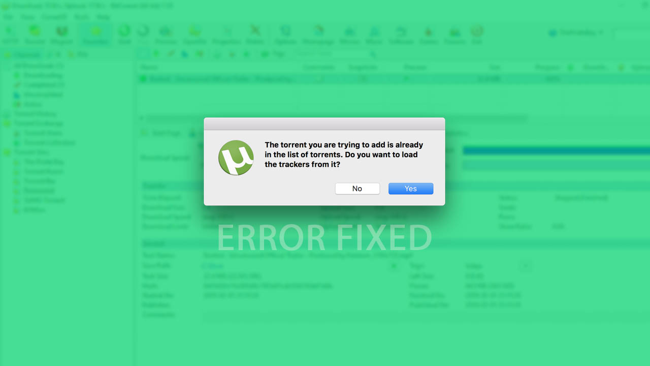 The Torrent You Are Trying to Add Is Already in The List