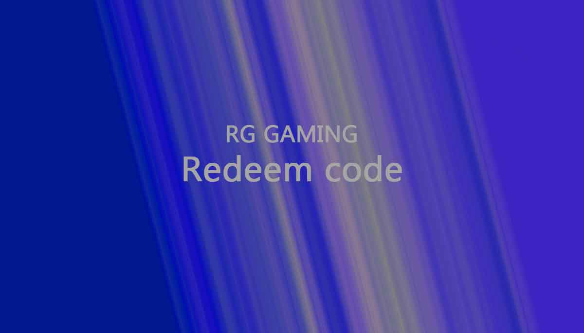 RG gaming redeem code 